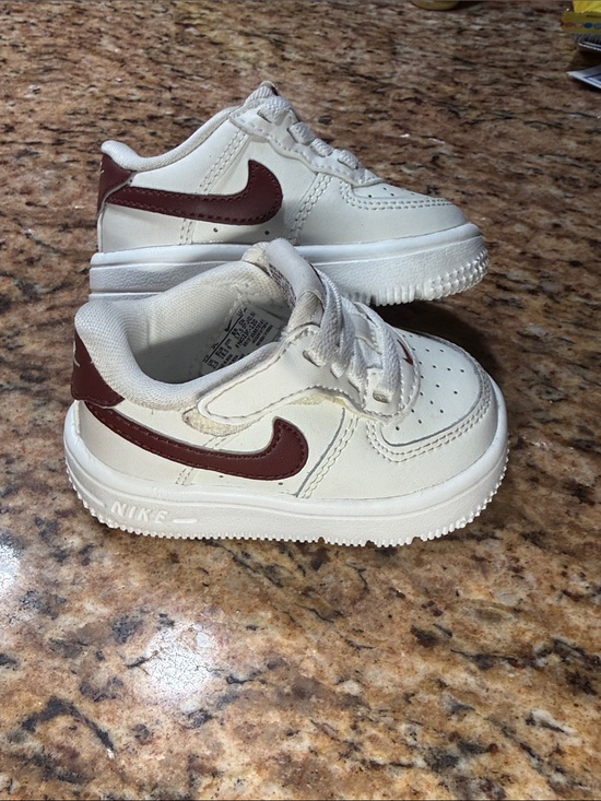 Nike Other - Nike- Baby Sneaker with Maroon Swoosh size 3c Nike air force 1